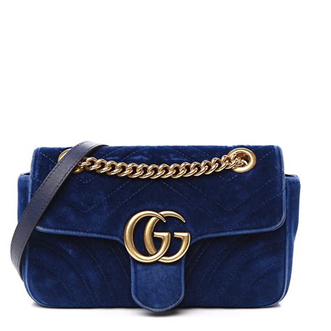 gucci velvet bag blue|gucci velvet marmont mini.